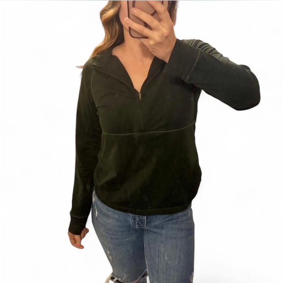 Levelwear Women’s Dark Green Performance Quarter Zip Pullover - Picture 7 of 8